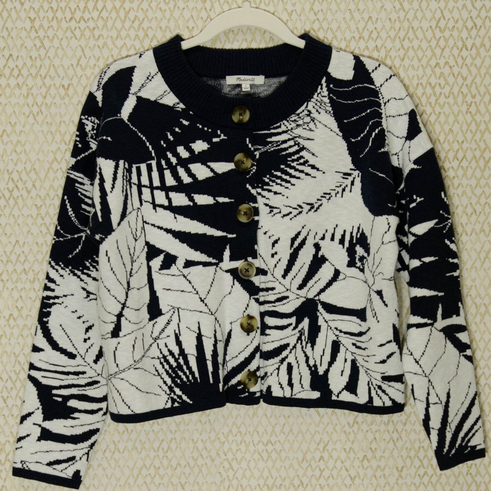 Madewell Broadway Cardigan Sweater in Tropical Vacation